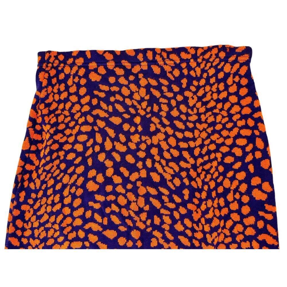 Vtg ICEBERG HISTORY DISNEY 101 Dalmatian Leopard Print Knit Maxi Skirt Size 42 - Picture 9 of 10